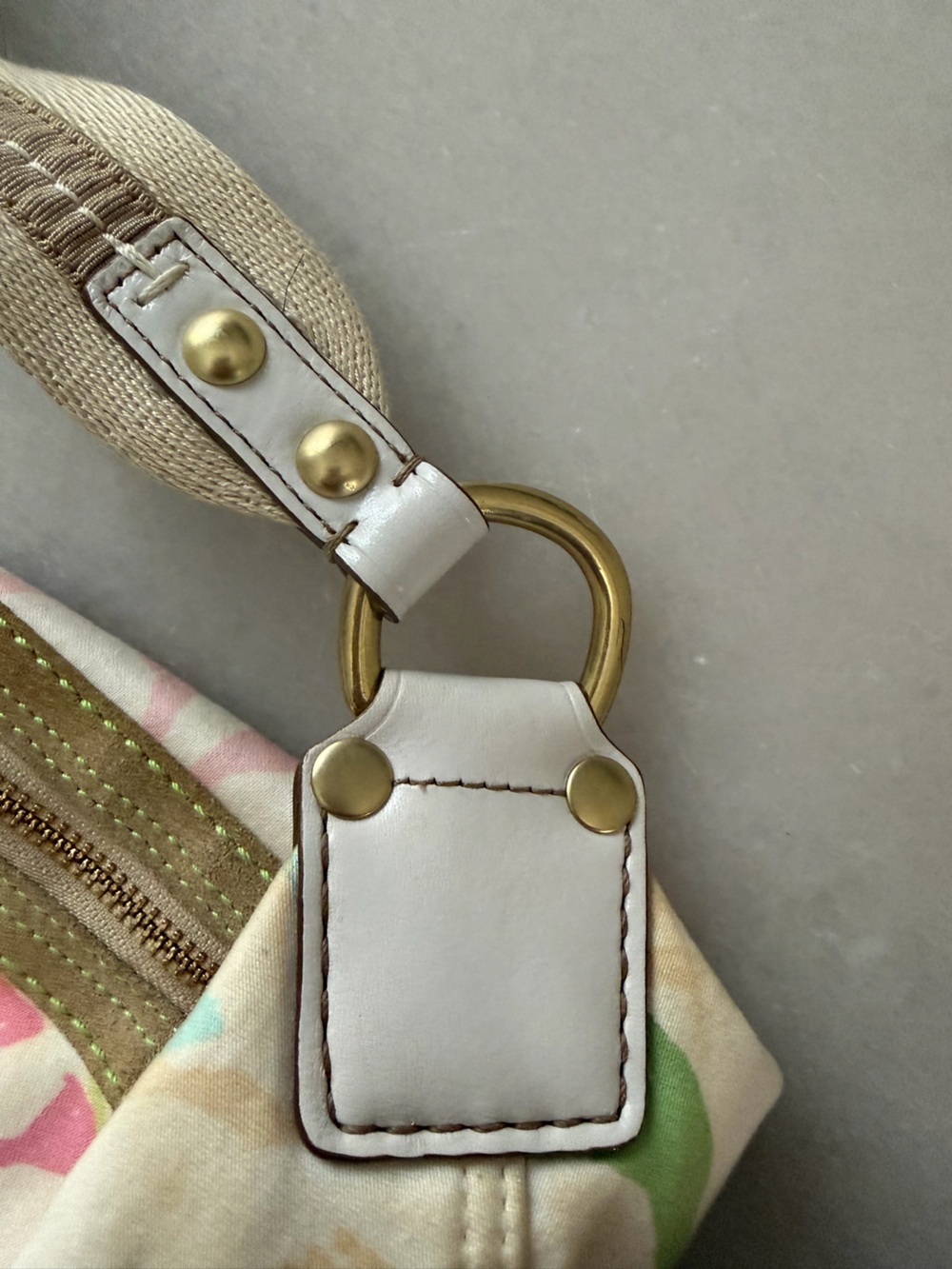 Vintage Coach Multicolor Signature Circle Print Hobo Bag - Pastel colors - Picture 10 of 13